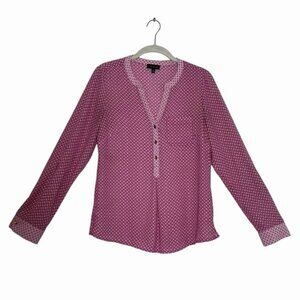 The Limited Women's Long Sleeve Pullover Shirt in Pink/White - Size XS